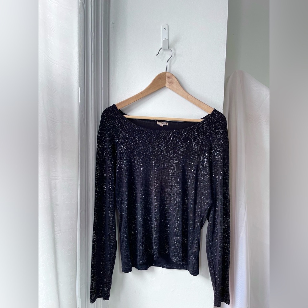 Sparkling • sparkle long sleeve top - L